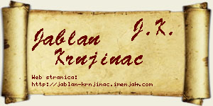 Jablan Krnjinac vizit kartica